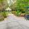 gazebo in garden next to patio