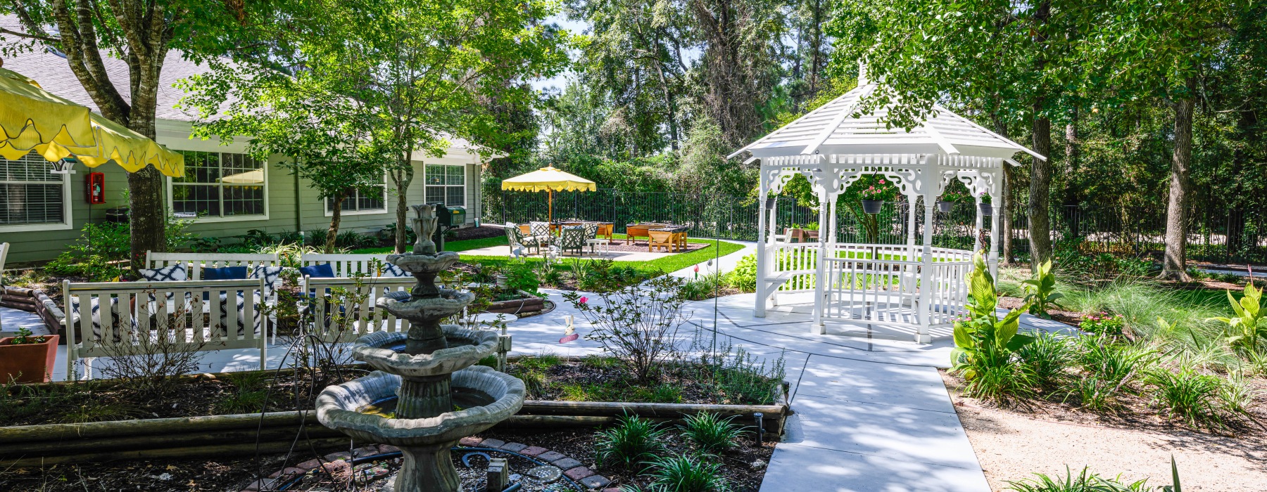  pathway with fountain and gazebo